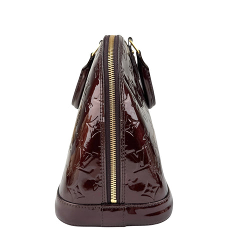 Pre-owned Louis Vuitton Amarante Monogram Vernis Alma Bag