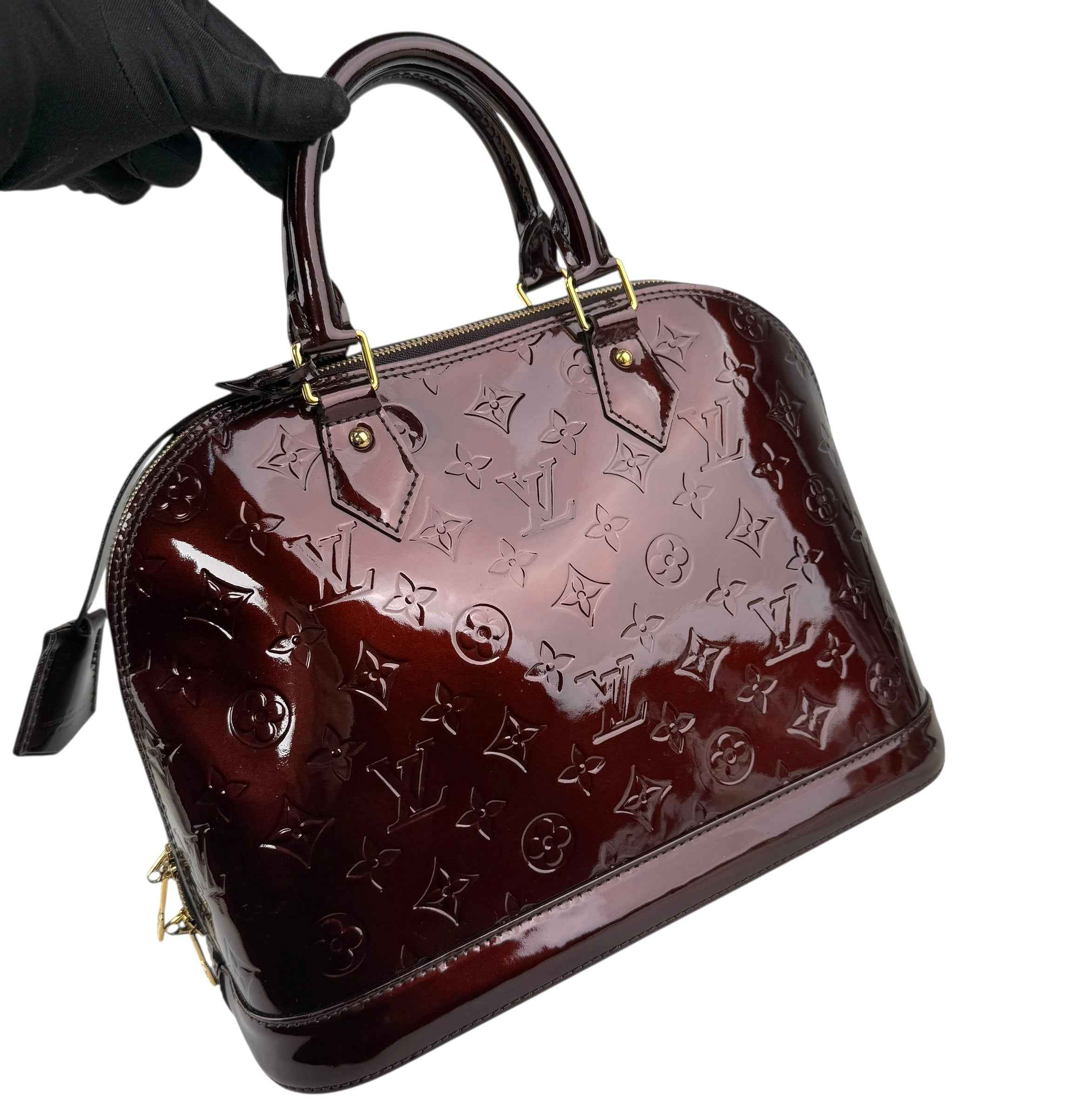 Louis Vuitton Amarante Monogram Vernis Alma Bag