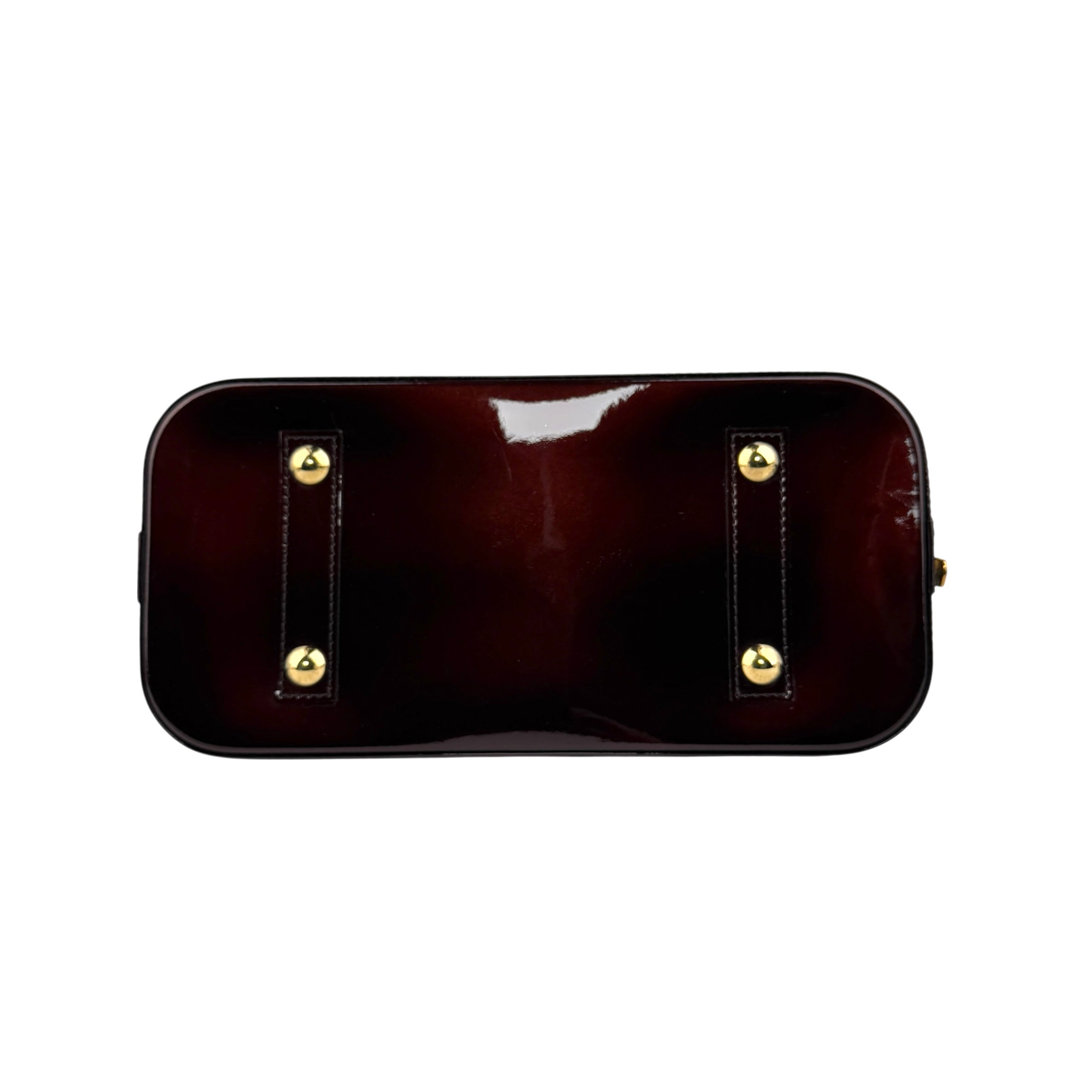 Pre-owned Louis Vuitton Amarante Monogram Vernis Alma Bag