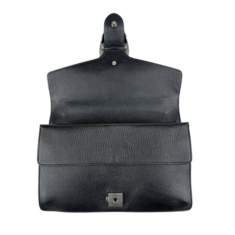 Pre-owned Gucci Black Grained Leather Medium Dionysus Shoulder Bag shoulder bag