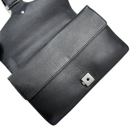 Pre-owned Gucci Black Grained Leather Medium Dionysus Shoulder Bag shoulder bag