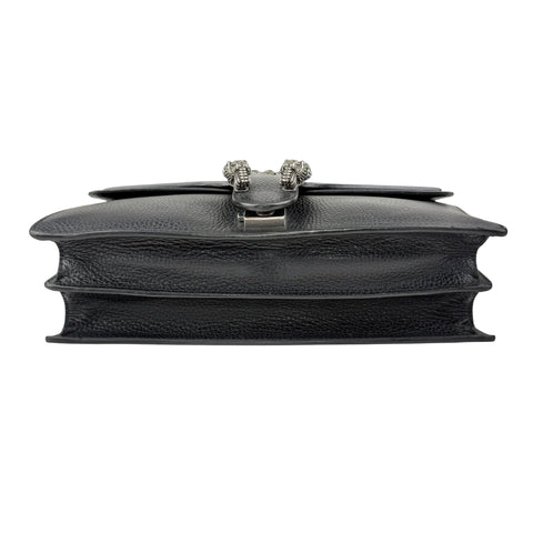 Pre-owned Gucci Black Grained Leather Medium Dionysus Shoulder Bag shoulder bag