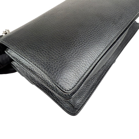 Pre-owned Gucci Black Grained Leather Medium Dionysus Shoulder Bag shoulder bag