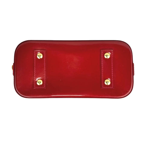 Pre-owned Louis Vuitton Red Monogram Vernis Leather Alma BB bag