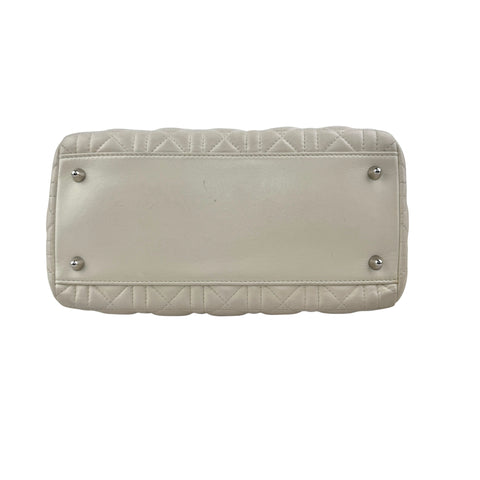 Pre-owned Dior Lady Medium Shoulder Bag White shoulder bag