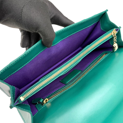 Pre-owned Bvlgari Bulgari Calfskin Serpenti Forever Shoulder Bag Emerald Green shoulder bag