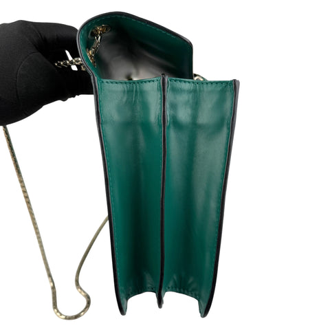 Pre-owned Bvlgari Bulgari Calfskin Serpenti Forever Shoulder Bag Emerald Green shoulder bag