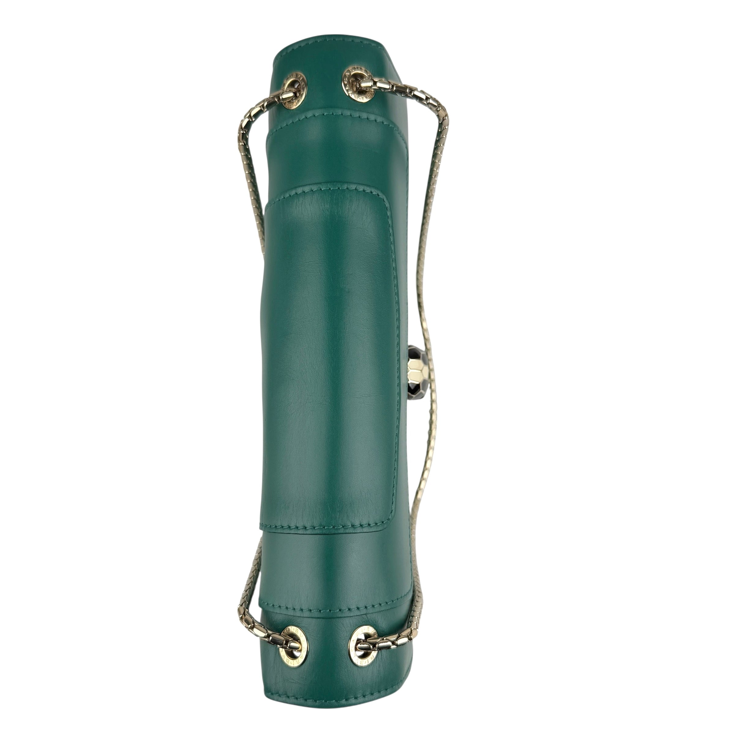Pre-owned Bvlgari Bulgari Calfskin Serpenti Forever Shoulder Bag Emerald Green shoulder bag