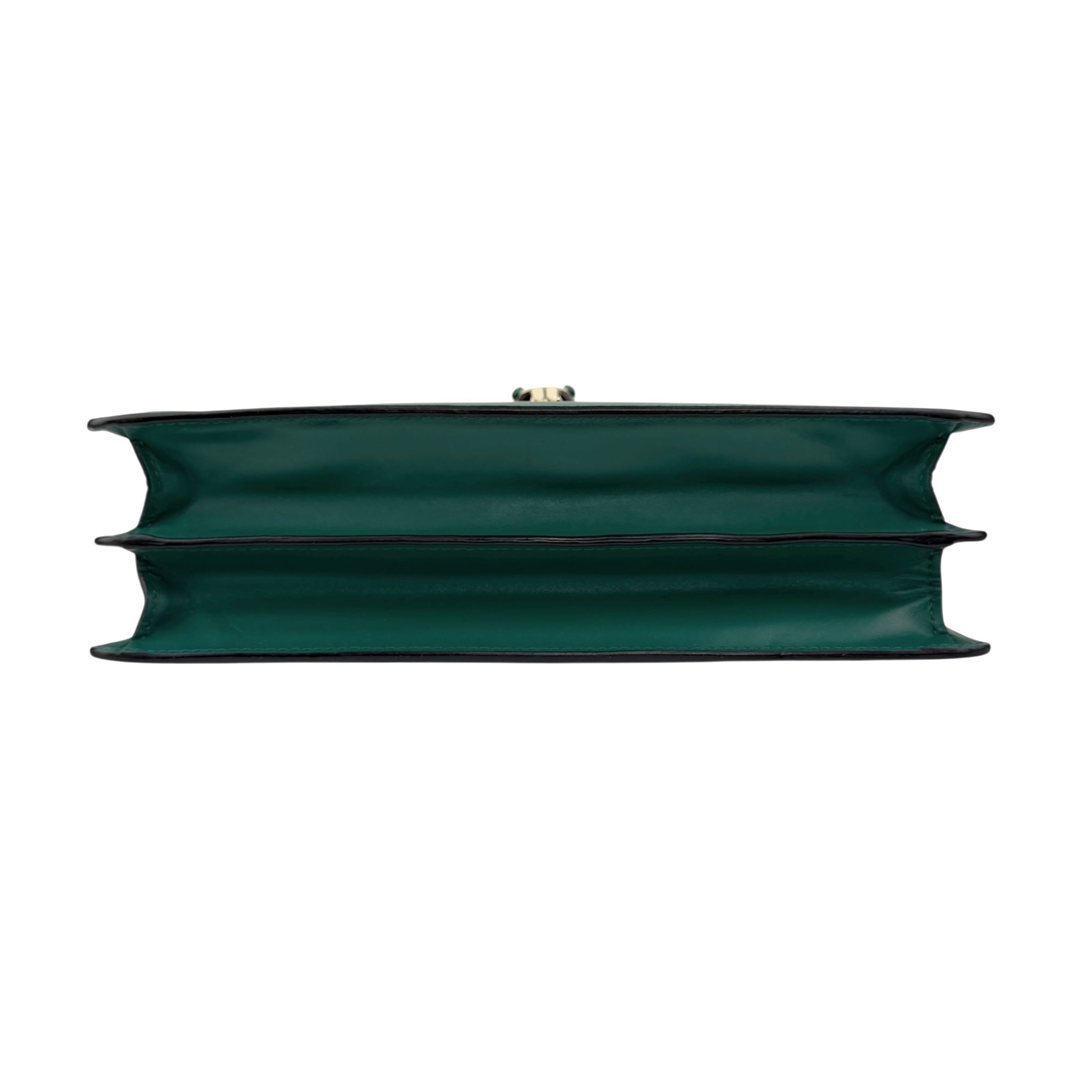Pre-owned Bvlgari Bulgari Calfskin Serpenti Forever Shoulder Bag Emerald Green shoulder bag