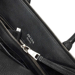 Prada Vitello Daino Leather Galleria Black Handbag