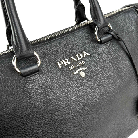 Prada Vitello Daino Leather Galleria Black Handbag
