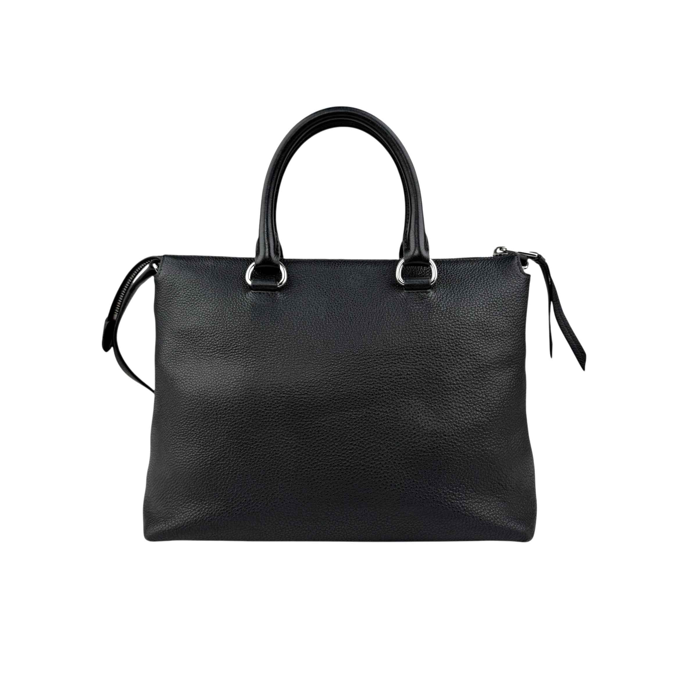 Prada Vitello Daino Leather Galleria Black Handbag