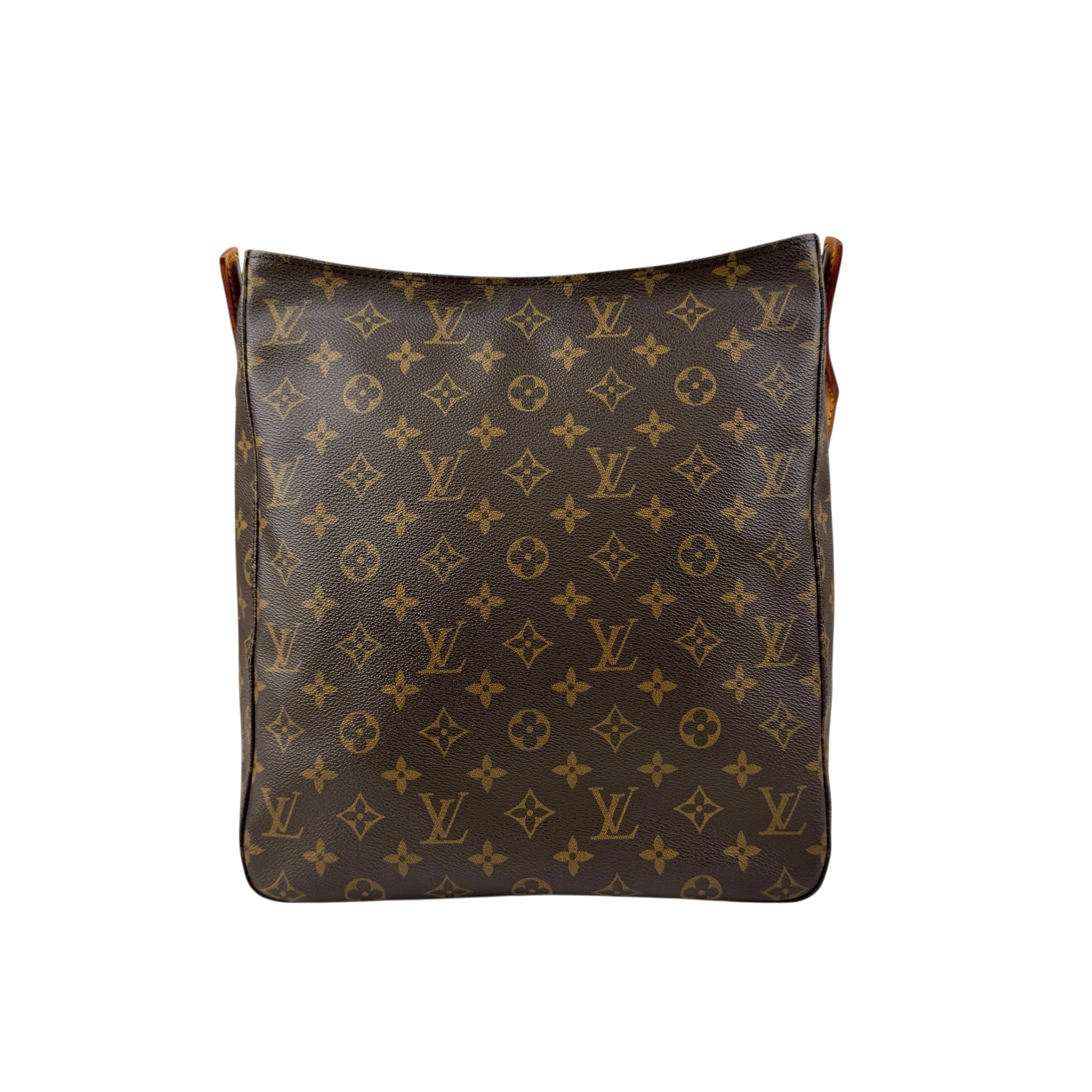 Pre-owned Louis Vuitton Monogram Canvas Looping GM bag back view