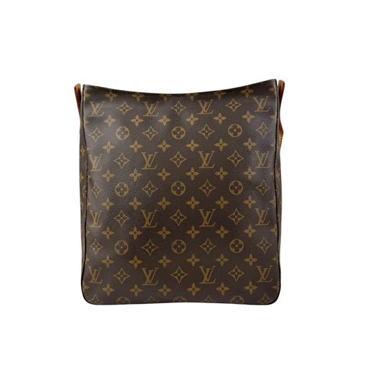 Pre-owned Louis Vuitton Monogram Canvas Looping GM bag back view