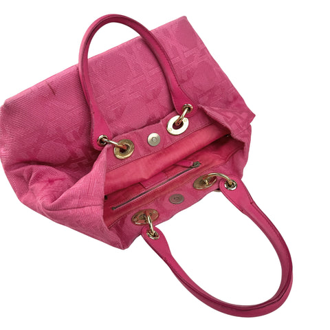 Pre-owned Dior Pink Fabric Bag With Leather Handle bag
