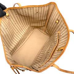 louis vuitton neverfull tote mm brown canvas monogram inside