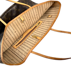 Louis Vuitton Neverfull Tote MM Brown Canvas Monogram