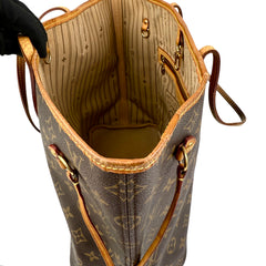 Louis Vuitton Neverfull Tote MM Brown Canvas Monogram