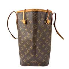 louis vuitton neverfull tote mm brown canvas monogram right