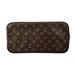 louis vuitton neverfull tote mm brown canvas monogram bottom