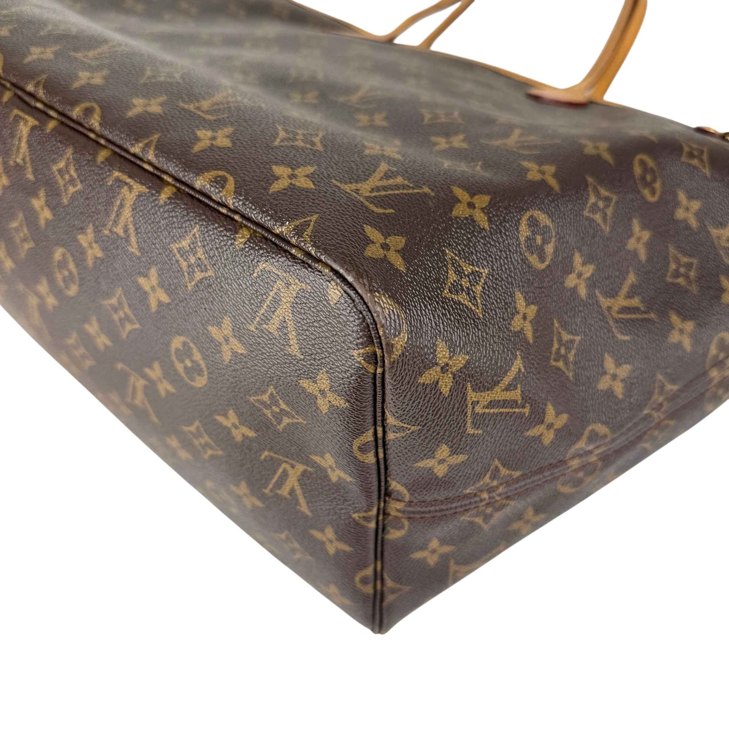 Louis Vuitton Neverfull GM Tote Brown Canvas Coated Monogram
