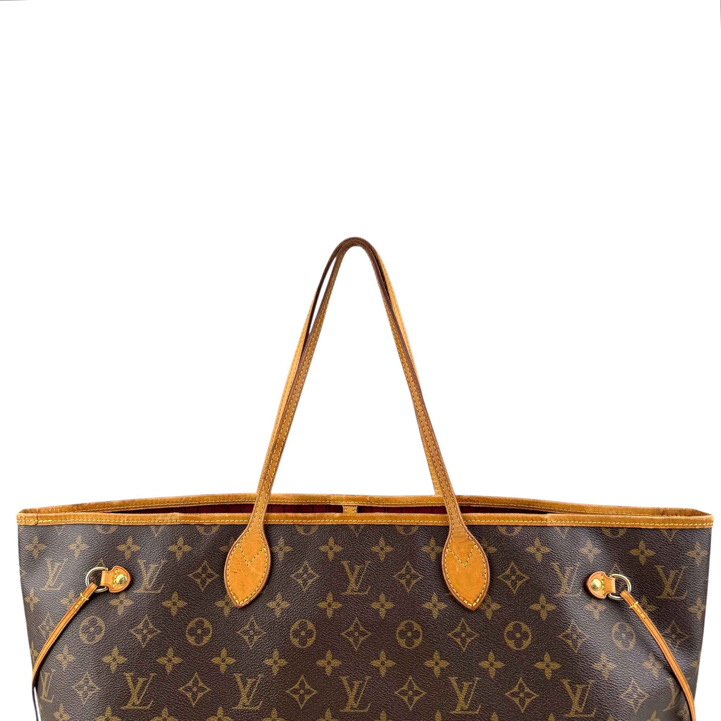 Louis Vuitton Neverfull GM Tote Brown Canvas Coated Monogram