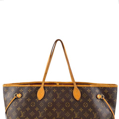 Louis Vuitton Neverfull GM Tote Brown Canvas Coated Monogram