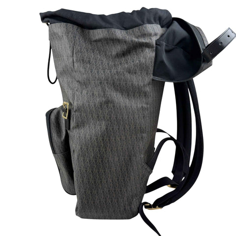Saint Laurent Monogram Coated Canvas Backpack Brown