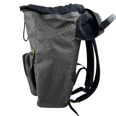 Saint Laurent Monogram Coated Canvas Backpack Brown