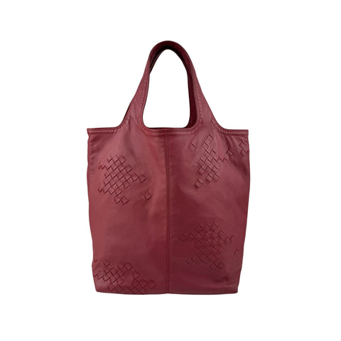Pre-owned Bottega Veneta Catalano Regent Burgundy Intrecciato Leather Tote Bag tote bag main image