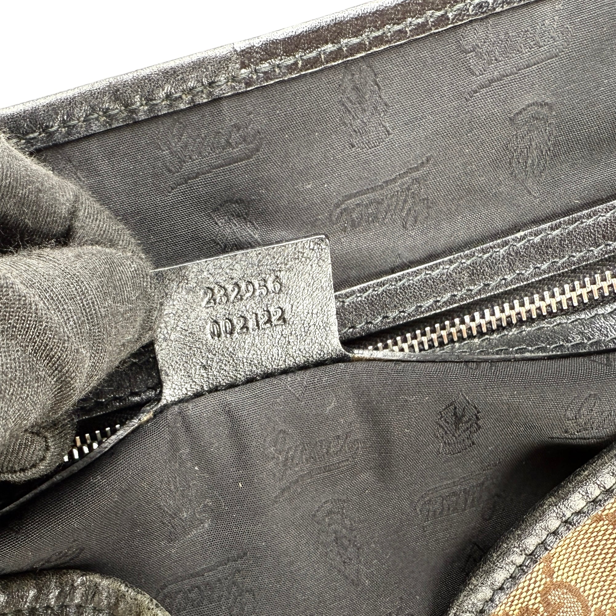 Pre-owned Gucci GG Twins Canvas Leather Tote Bag