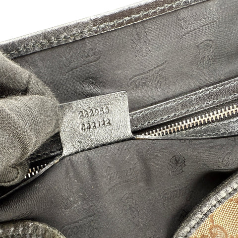Pre-owned Gucci GG Twins Canvas Leather Tote Bag