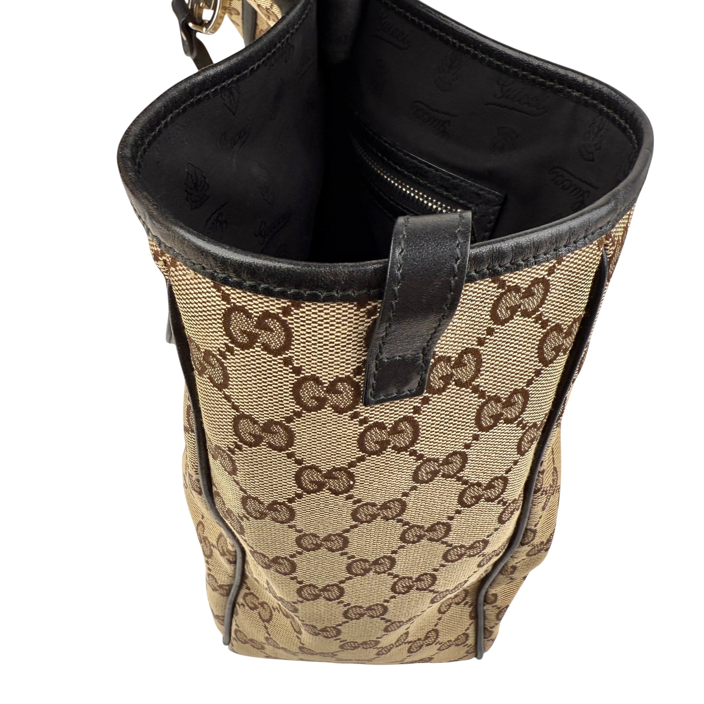 Pre-owned Gucci GG Twins Canvas Leather Tote Bag