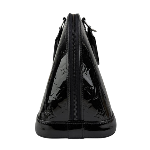 Pre-owned Louis Vuitton Black Magnetique Monogram Vernis Alma PM bag