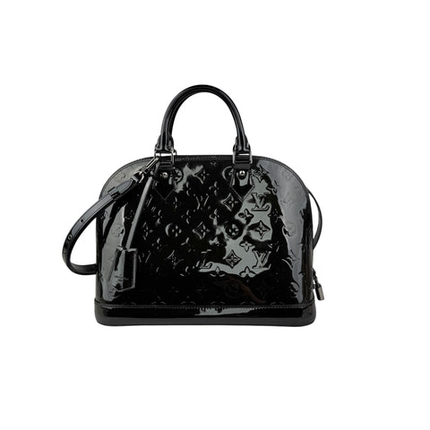 Pre-owned Louis Vuitton Black Magnetique Monogram Vernis Alma PM bag main image