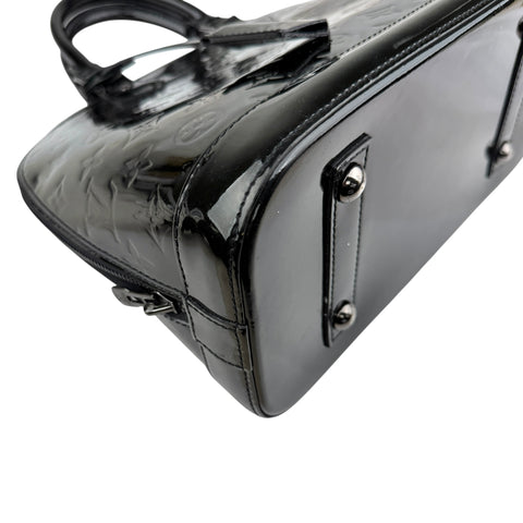 Pre-owned Louis Vuitton Black Magnetique Monogram Vernis Alma PM bag