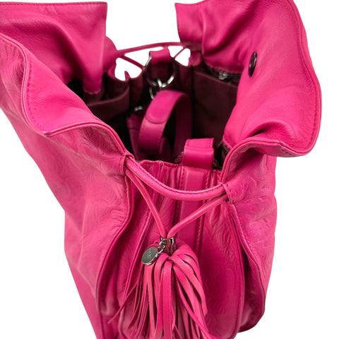 Loewe Pink Leather Flamenco Shoulder Bag