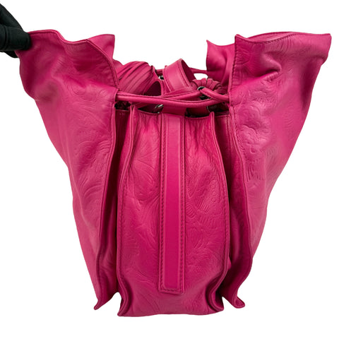 Loewe Pink Leather Flamenco Shoulder Bag