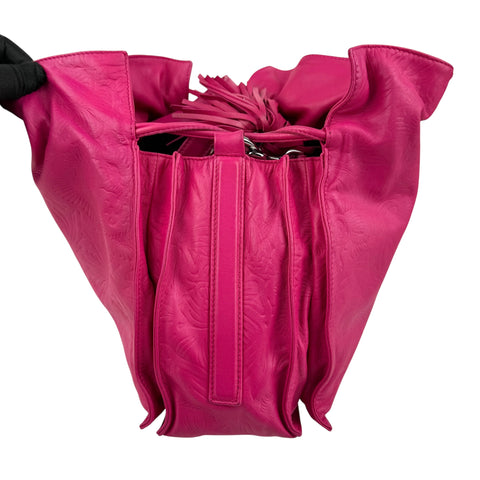 Loewe Pink Leather Flamenco Shoulder Bag