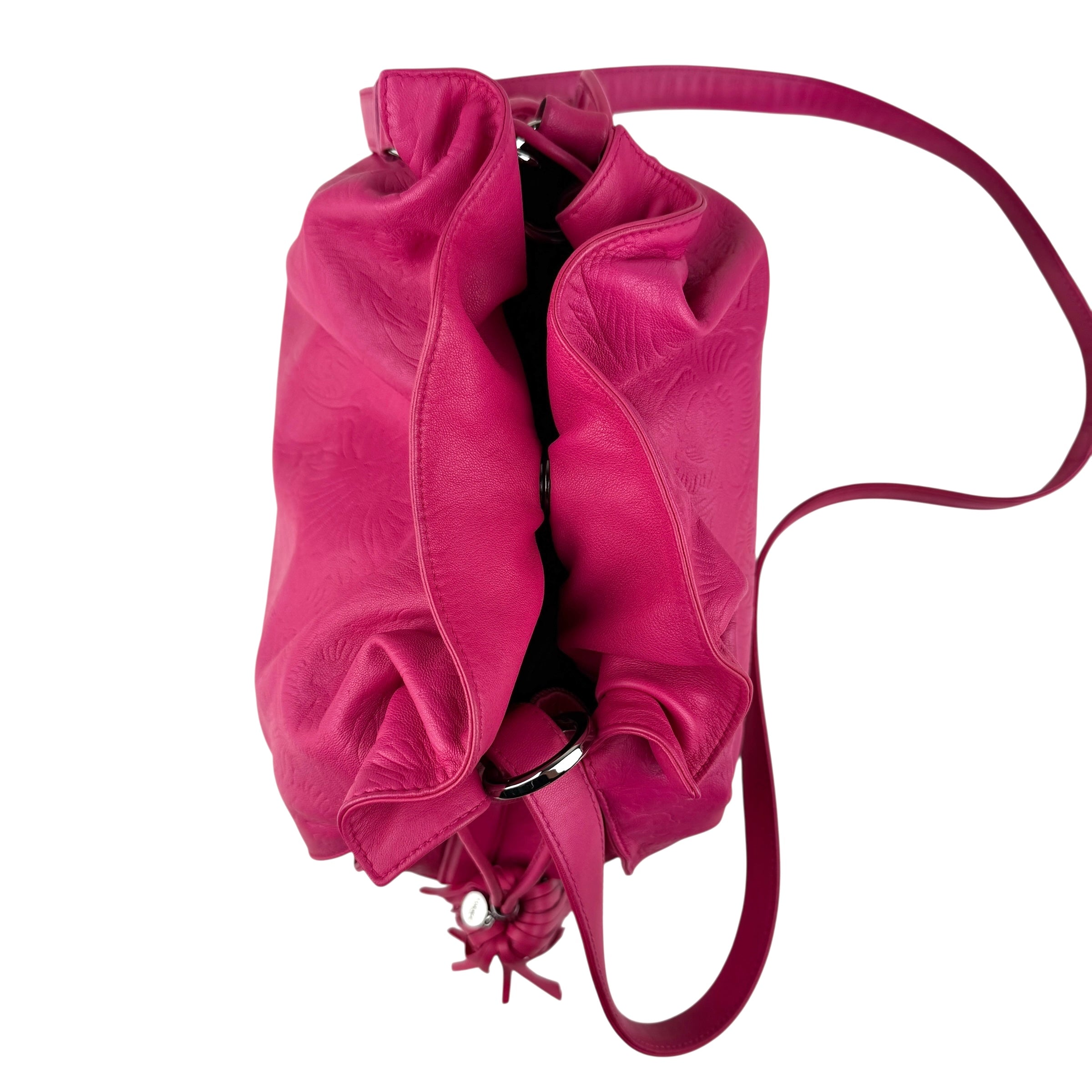 Loewe Pink Leather Flamenco Shoulder Bag