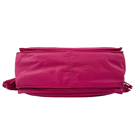 Loewe Pink Leather Flamenco Shoulder Bag