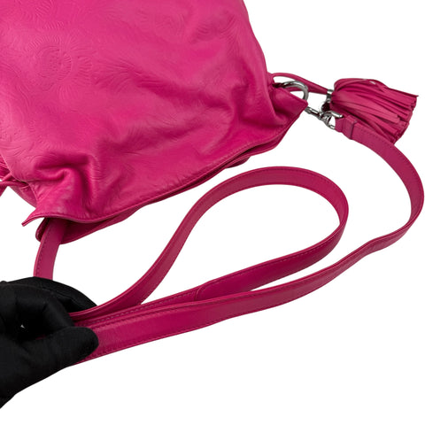 Loewe Pink Leather Flamenco Shoulder Bag
