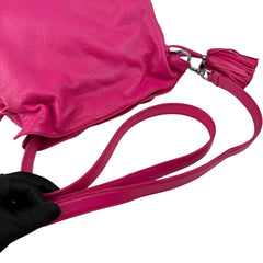 Loewe Pink Leather Flamenco Shoulder Bag