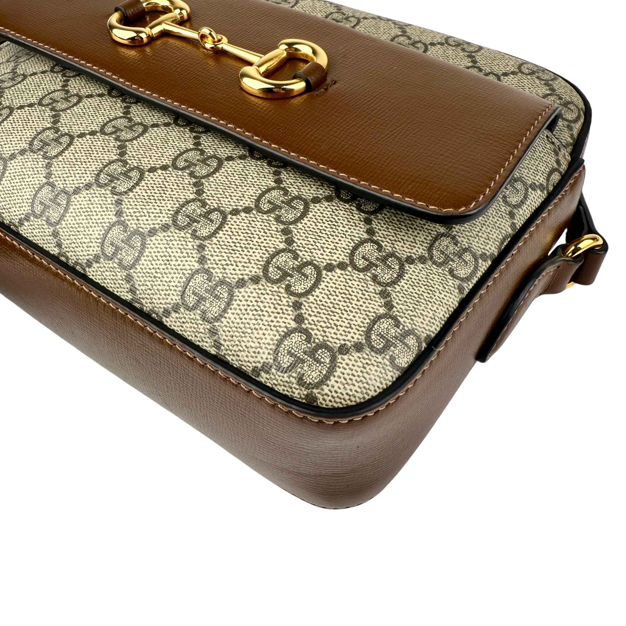 Gucci 1955 Horsebit Gg Supreme Shoulder Bag
