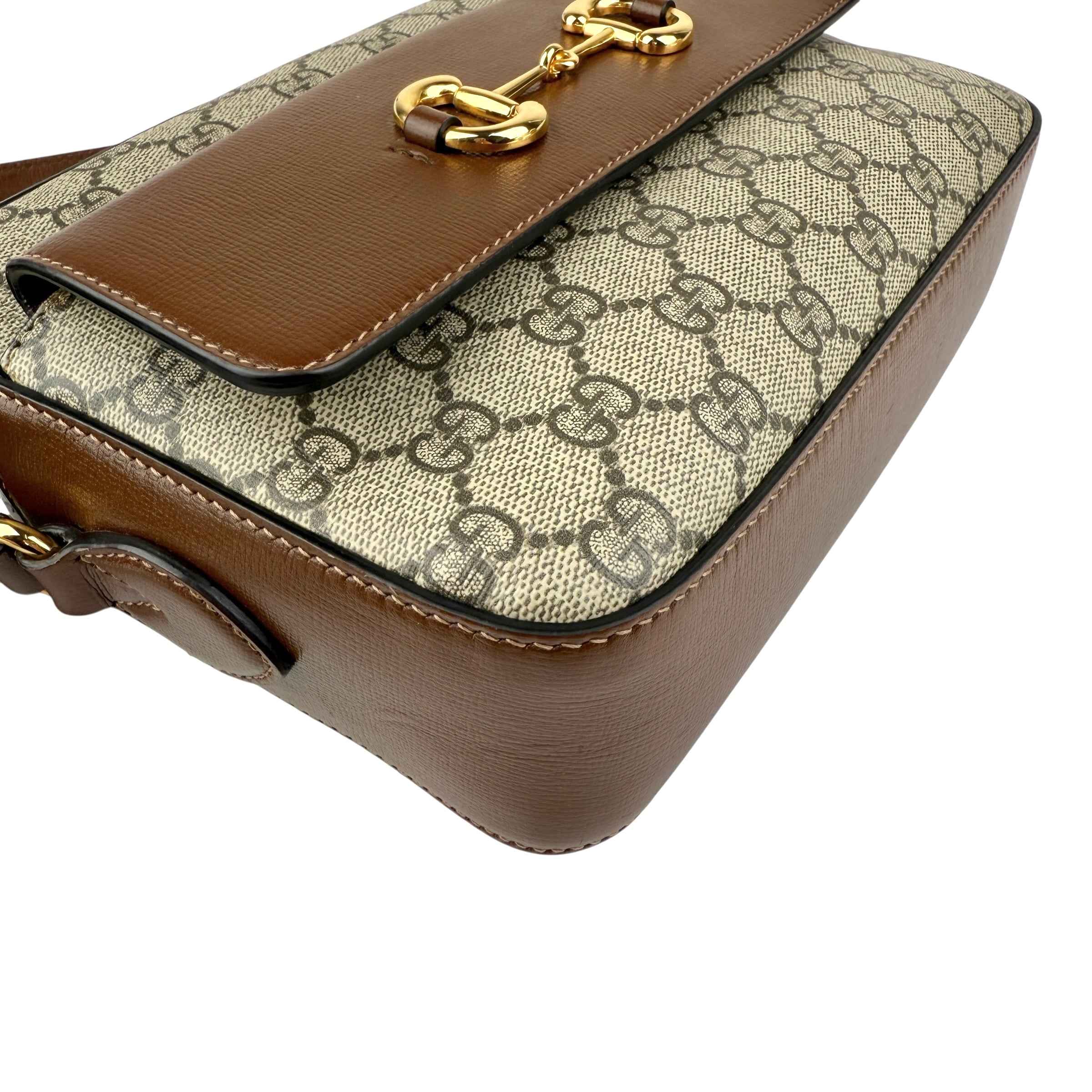 Gucci 1955 Horsebit Gg Supreme Shoulder Bag