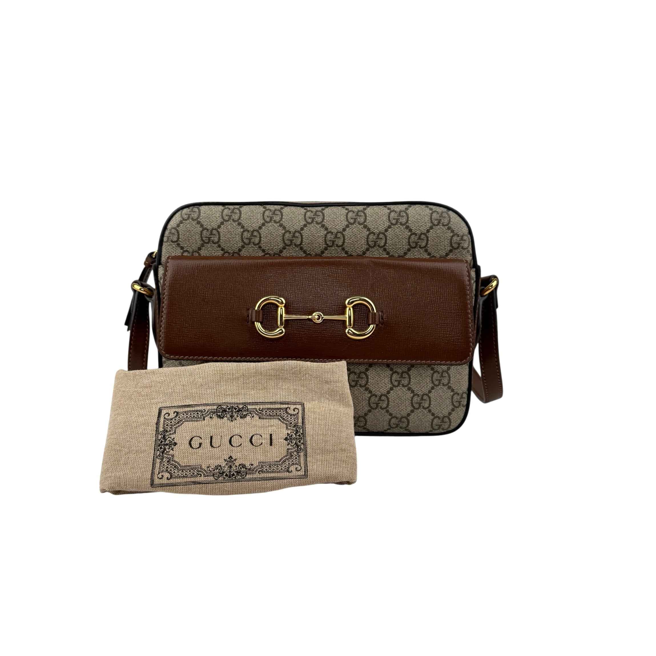 Gucci 1955 Horsebit Gg Supreme Shoulder Bag