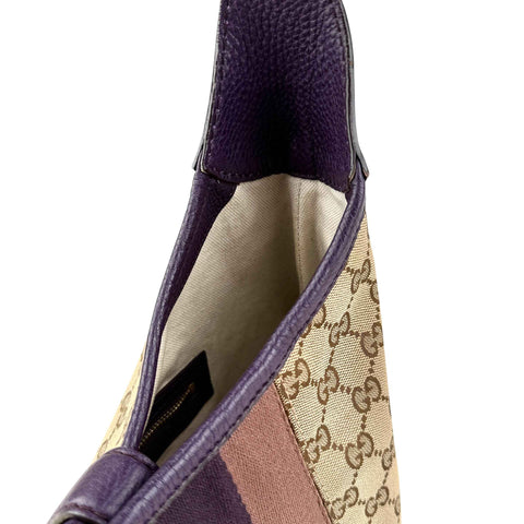 Gucci Web Canvas Jackie Shoulder Bag