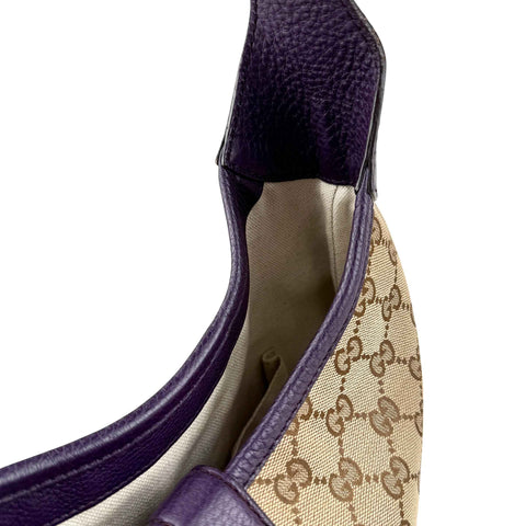 Gucci Web Canvas Jackie Shoulder Bag
