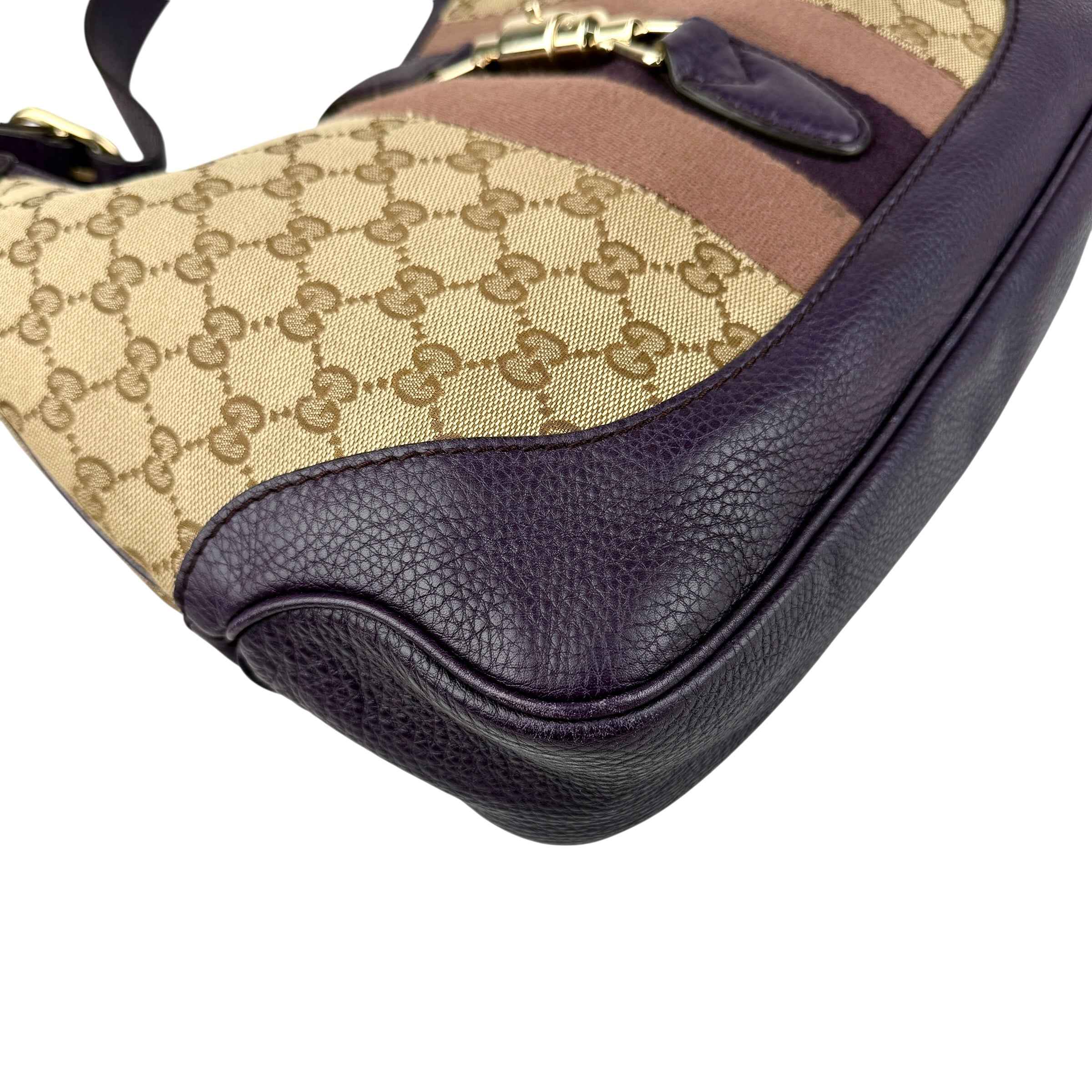 Gucci Web Canvas Jackie Shoulder Bag