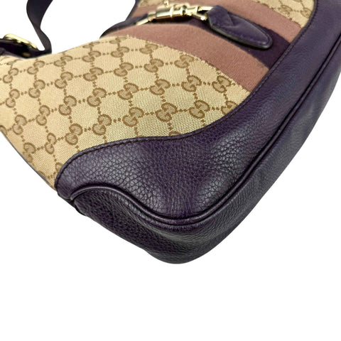 Gucci Web Canvas Jackie Shoulder Bag